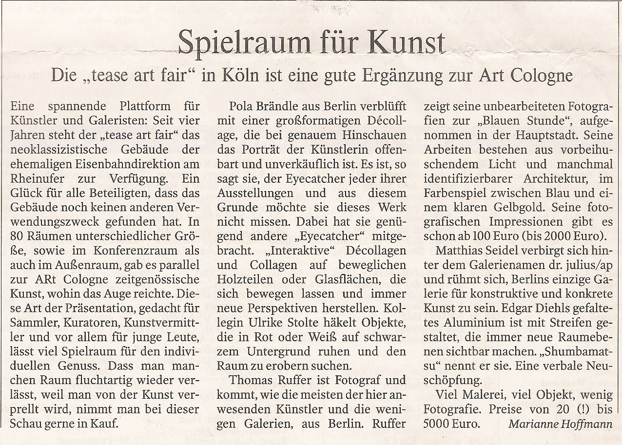 Spielraum für Kunst